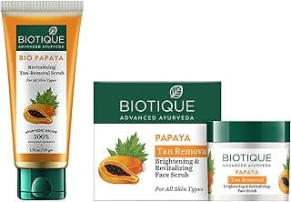 Biotique Bio Papaya Revitalizing Tan Removal Scrub, 75g & Biotique Bio Papaya Revitalizing Tan Removal Scrub, 50g