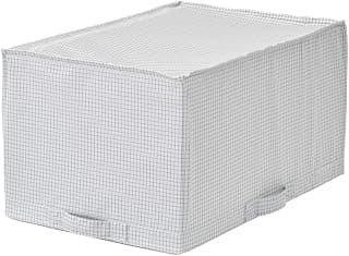 Ikea Polypropylene Rectangular Storage Case (White, Grey, 34X51X28 Cm)