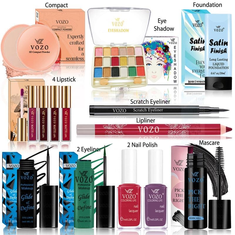 VOZO Ultimate Beauty Kit 14 Piece Makeup Collection for Women VT-34