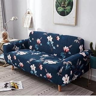 HK 3 Seater Universal Elastic Sofa Cover | 360° Fully Covered Anti-Slip Washable Couch Cover Protector | 140 GSM Stretch Fit Polyester + Spandex Slipcover (180-230cm/SC-010-03)