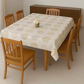 Homerz Premium 6 Seater Waterproof Table Cover, Exact Sizes, Royal Finish (Planet, 54x78 inch- 6 Seater)
