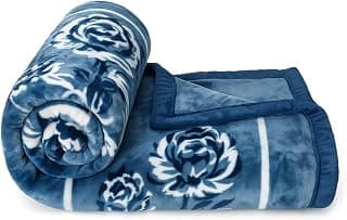 VAS COLLECTIONS Plush Fleece Mink Blanket | 2.5 Kg, 700 GSM | Ultra Soft, Warm & Luxurious Heavy Blanket for Single Bed (142×218 cm) (Sky Blue)