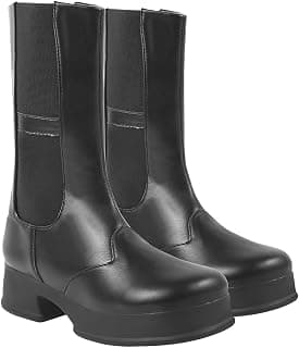Shoetopia Women’s Mid-Calf Boots || Stylish Slip-On Comfortable Block Heel Long Boots for Girls & Women Party Footwear