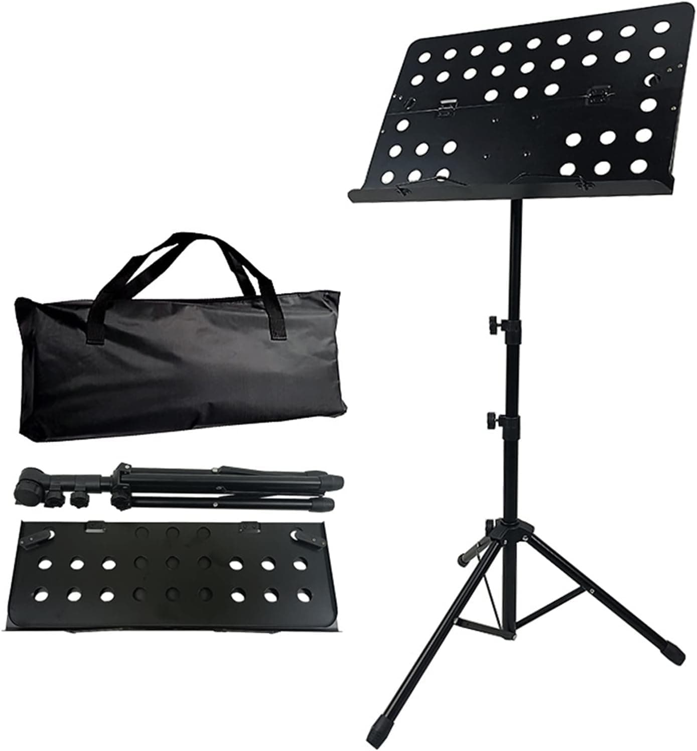 TECHTEST Adjustable and Foldable Music Stand for Sheet Music Notation for Singers Lyrics for Stage for Rehearsals and Practices Singing Stand for Singer Music Notes