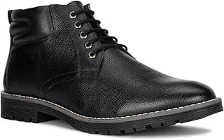 Bata 8044 Knox Leather Dark Brown Boots/Booties Occupational Shoes Shoes for Men|Everyday|Running|Walking|Comfortable Fit|Fashionable