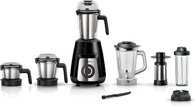 Bosch TrueMixx 750W Mixer Grinder,5 Jar Black MG6415A1KI