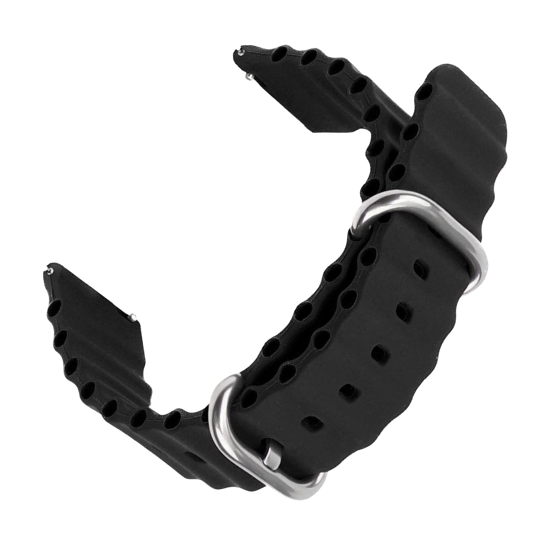 YODI New Edition 20MM Ocean Soft Silicone Sport Strap Band for Tagg Verve Max/Verve NEO/Verve Connect Max/Garmin Vivoactive 3 / Vivomove Watch Smart Watch For Men Women (Black)