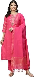 BIBA Women's Cotton Salwar Kurta Dupatta