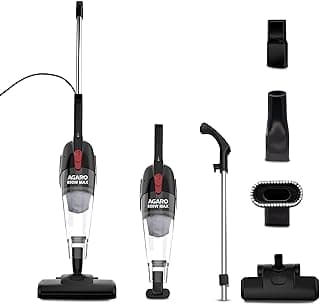 AGARO Regal Plus Upright Vacuum Cleaner, 2-in-1, Handheld & Stick, Dry Vacuuming, for Home Use, 800 Watts, 6.5 kPa Suction Power, Bagless, Black