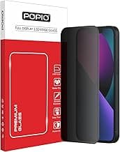 POPIO Military-Grade Privacy Screen Protector for iPhone 13/13 Pro / 14 / 16E / 17E – 9H Tempered Glass, Anti-Spy Protection, Scratch-Resistant, HD Clarity (1 Pack)