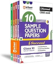 Arihant i-Succeed CBSE Sample Question Papers 2026 Business Studies,Accountancy, Economics, English Core Class 11 (Set of 4) | 15 Sample Question ... on Latest CBSE Sample Paper | Engliah Medium