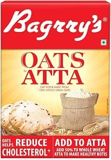Bagrry's Oats Atta 500gm Box | High in Protein & Fibre | Helps Manage Weight & Reduce Cholesterol | Non GMO | Healthy Oats Atta |100% Whole Grain Oats Atta