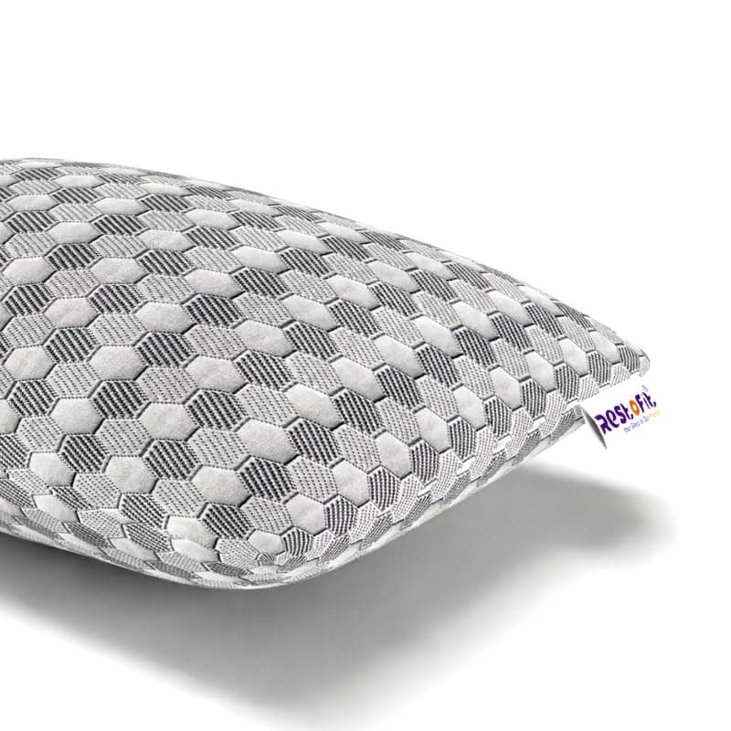RESTOFIT Microfiber Cloud Sleeping Pillows with Adjustable Zipper | Set of 2 (Standard Size, 26x16 Inches) | White