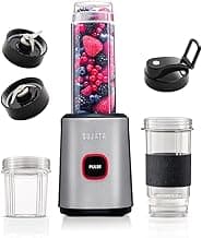 Sujata Nutromatic 600 Watt Electric Blender | Personal Blender for Smoothies, Juices & Nutritious Drinks with 3 Multipurpose Jars Including Travel Jar