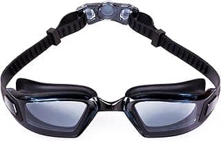 NIVIA Viper 2.0 Swimming Goggles for Adults, Anti Fog Goggles for Men, Polycarbonate Smoke Glass, Silicon Strap, UV Protection, Comfort Fit, Training Swim Goggles for Men & Women - Black (Tint)