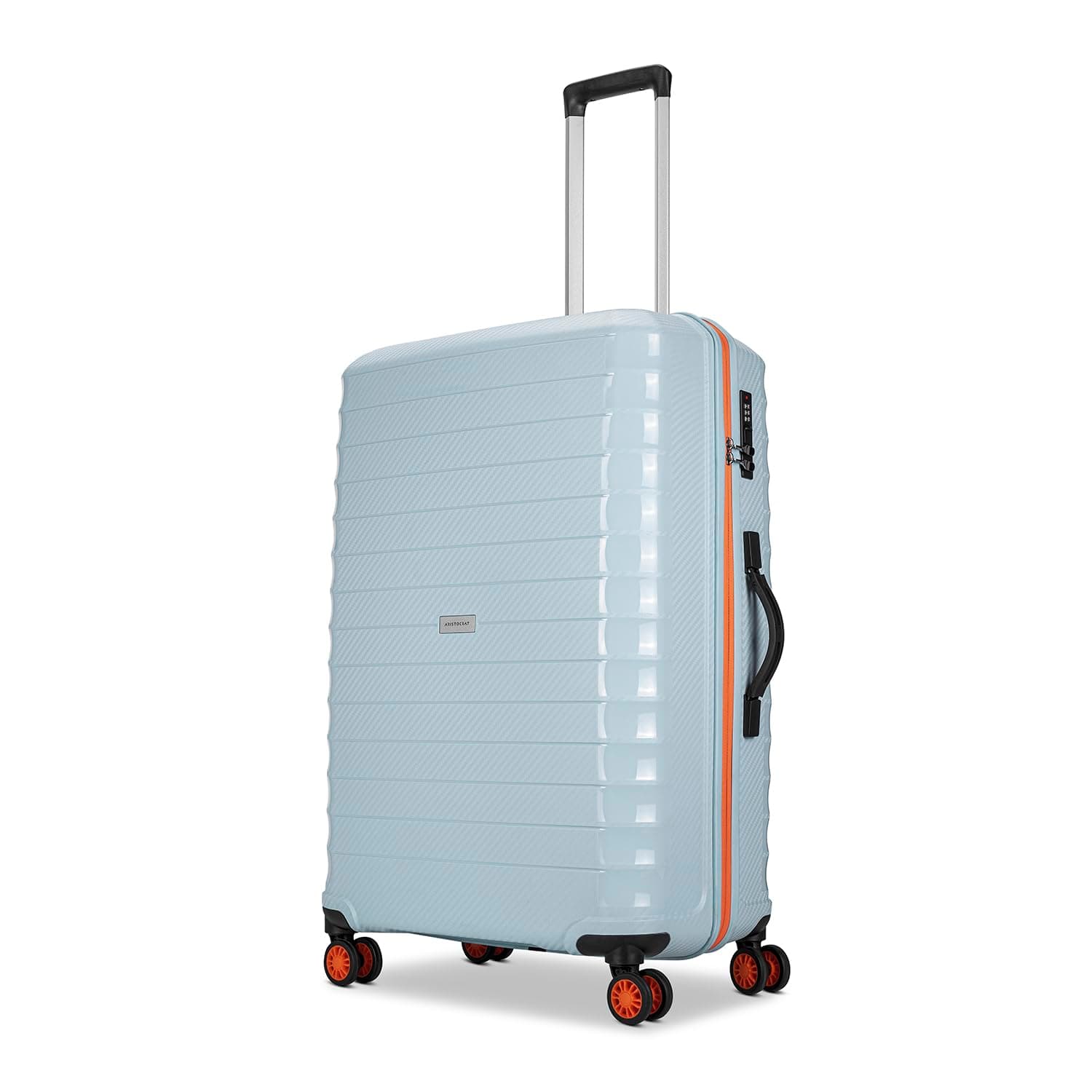 Aristocrat Altitude 8 Wheel Medium Size (Check-In)Hard Case Trolley Bag |Combination Lock |Tough And Durable Polypropylene Luggage |3 Year International Warranty| 68 CM Suitcase for Travel| Surf Spray