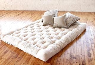 Sale Single Bed Cotton 4 Inch Folding Mattress/Gadda for Student, PGs, Hostel, Picnic (3 X 6 FEET, Organic White Cotton)