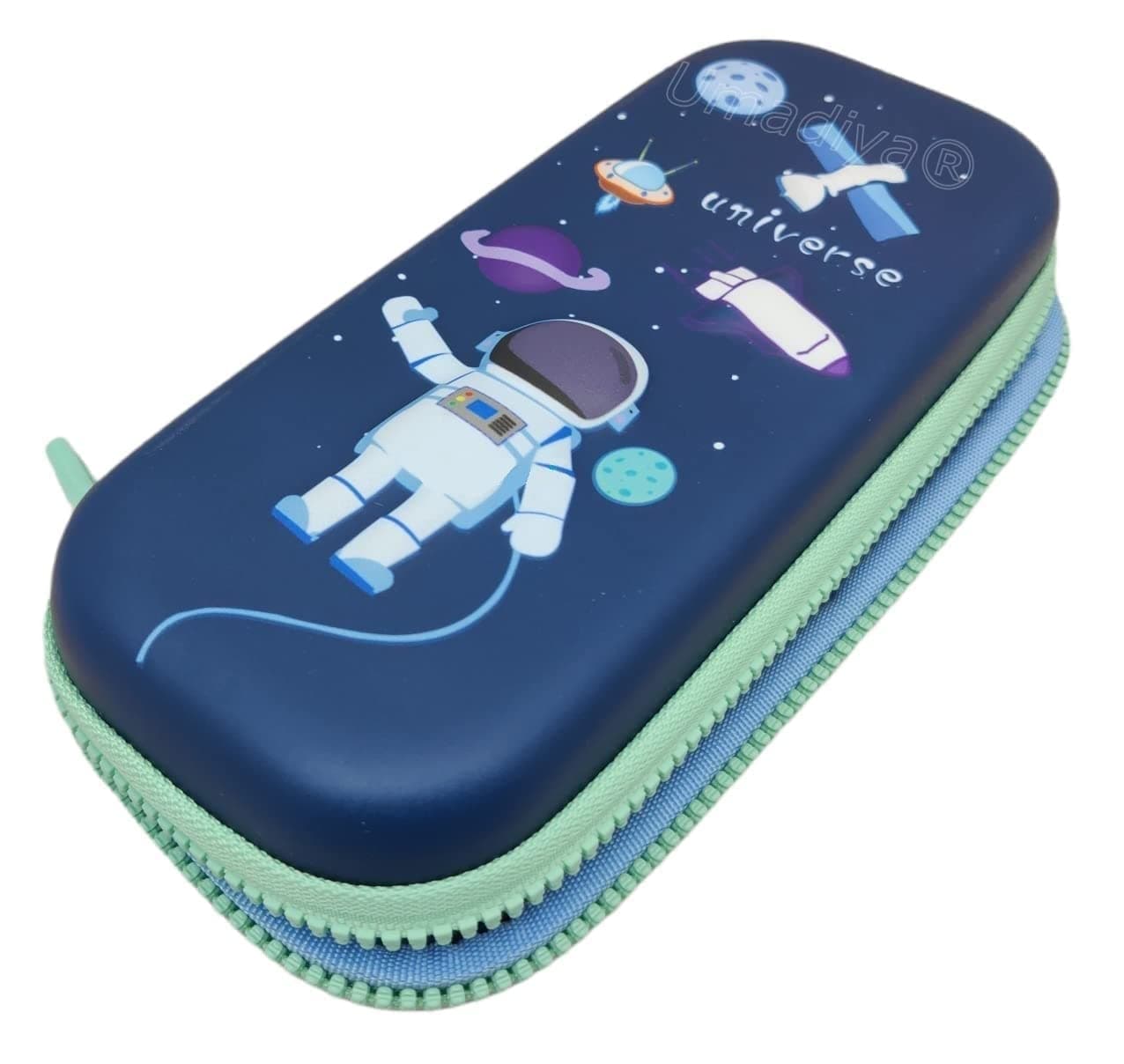 Sanghariyat® 3D Cover EVA Space Theme Pencil Case Large Capacity Pencil Pouch Bag Compass School Pouch Organizer for Students Kids Premium Stylish Pen Holder Pouch Stationery Box Return Gifts for Kids