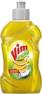 VIM Dishwash Liquid Gel Lemon, With Lemon Fragrance, Leaves No Residue, Grease Cleaner For All Utensils, 250 ml Bottle