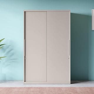 Interio by Godrej Slide N Store Pro Plus 2-Door Steel Wardrobe (Textured Cashmere), 1-Year Warranty, 2 Drawers