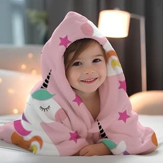 1ST STEP New Born Baby Blanket All Season Printed Single Super Soft Wrapper Sheet for AC Room for Baby Boys, Baby Girls, Babies (Unicorn, 100 X 140 cms)