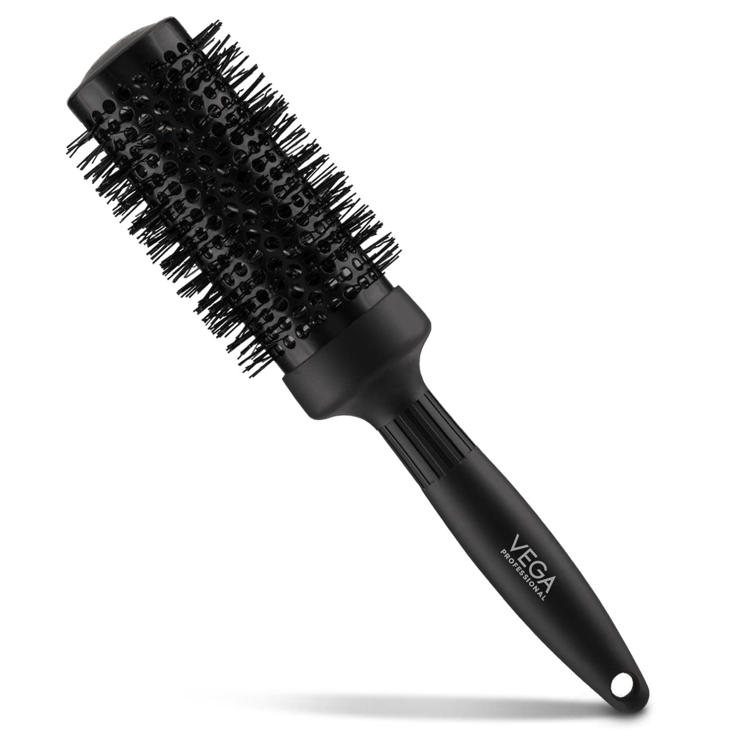 VEGA PROFESSIONAL Carbon Dry Round Hair Brush 43mm | Hair Styling & Blow Dry Brush for Men & Women | Smooth Bristles for Salon & Home Use | Anti-Static Hair Brush (VPMHB-13)
