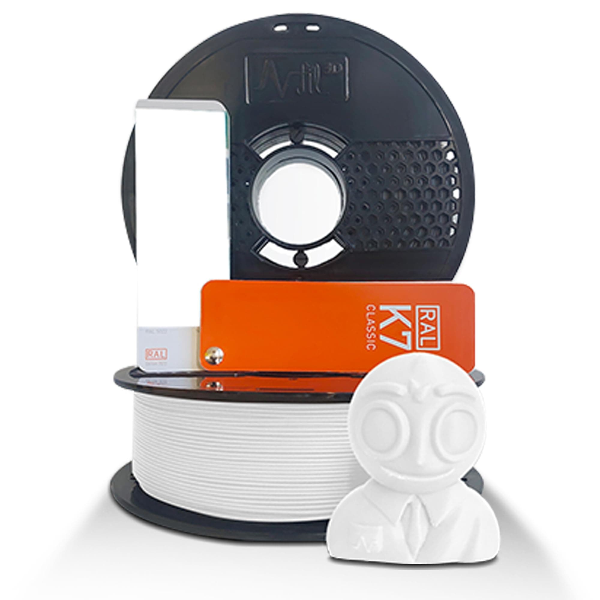 NFIL3D 1KG Net HS PLA+ Snow White 3D Printer Filament | Filaments for 3D Printer| 1.75mm| Accuracy - +/- 0.015mm | 1000g 3D Filament, 250g Spool & 350g Packaging Weight (Total Weight 1.6KG)