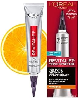 L'Oreal Paris Revitalift Derm Intensives Vitamin C Serum For Radiant & Brighter Skin, Even Skin Tone & Visibly Reduced Wrinkles, 30ml