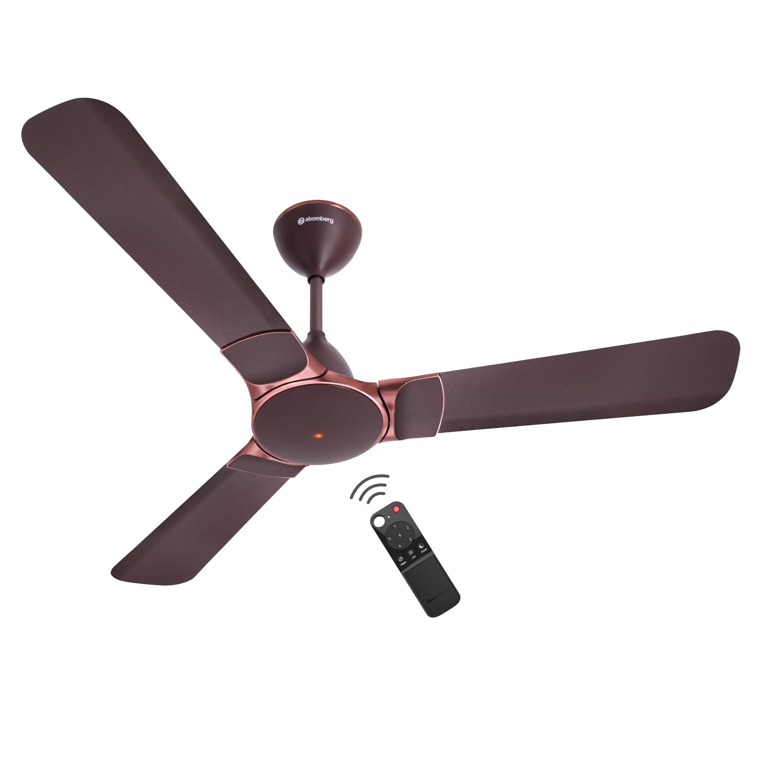 atomberg Erica Nuvo 1200mm BLDC Ceiling Fan with Remote | Award Winning Designer Fan | BEE 5 star | High Air Delivery | Low noise operation | Elegant Trims | 3 Year Warranty | Umber Brown