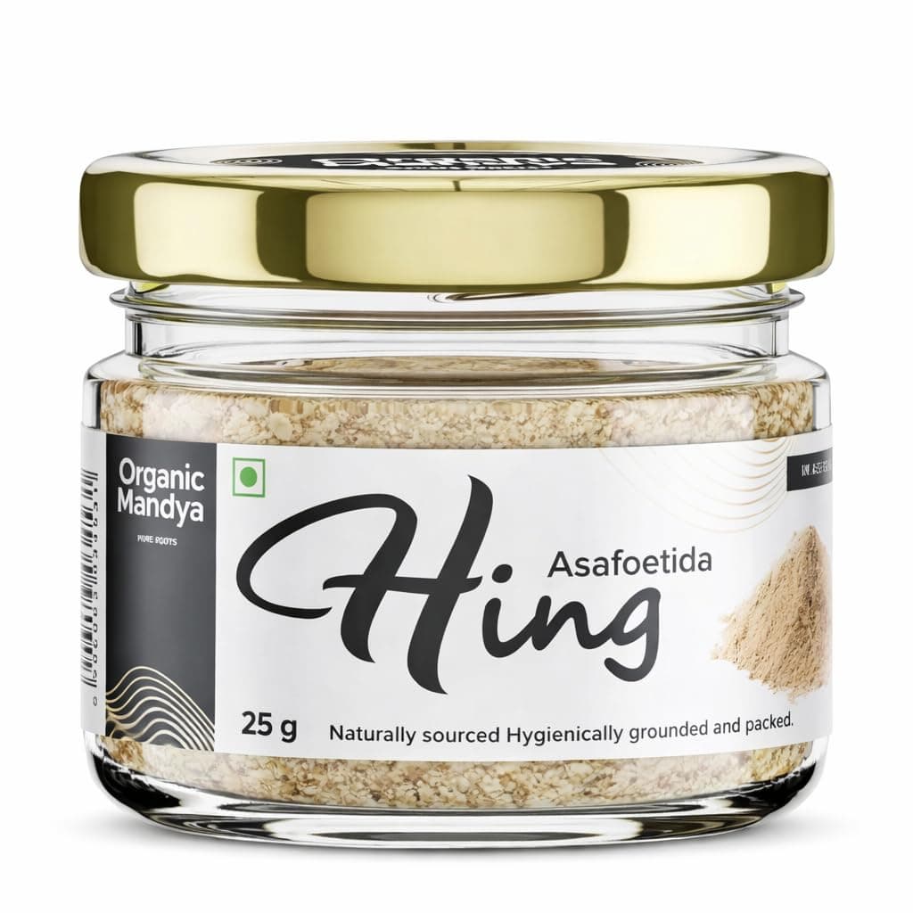 Pure Hing 25g – Hand Pounded Asafoetida Kadak Heeng Granules | No Atta No Maida, Strong Aroma Hing by Organic Mandya