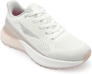 Red Tape Women's Sport Shoes White Pink Mesh Round Lace-Up