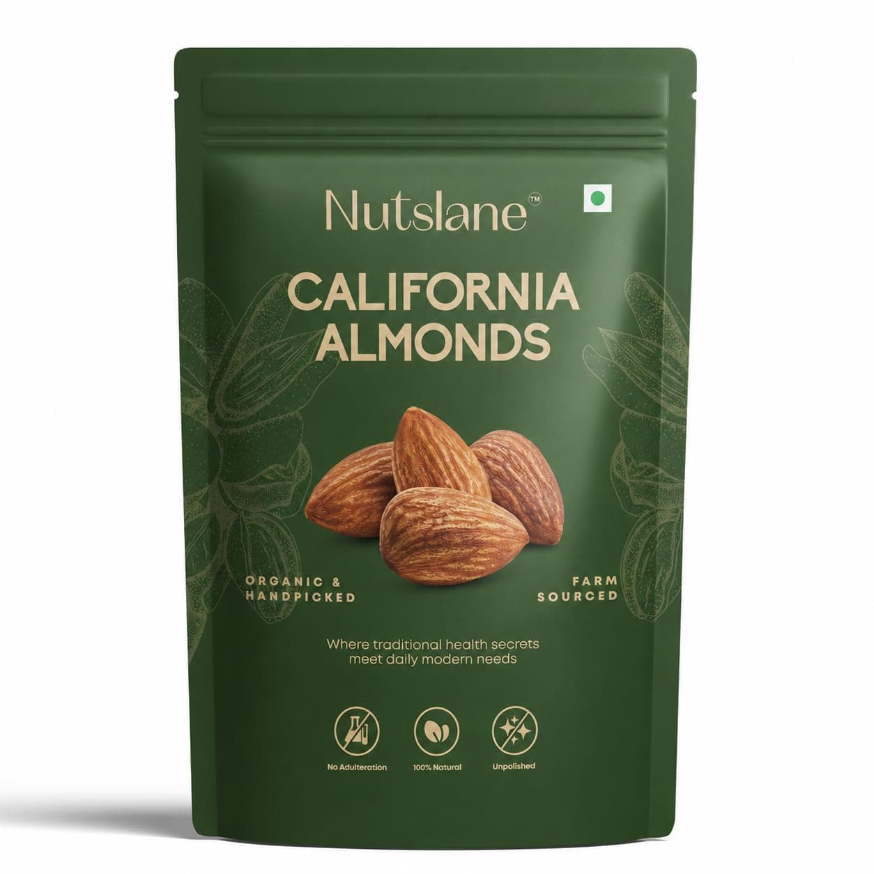 Nutslane Pure California Almonds/Badam 500g | 100% Pure Real Nuts | High Protein, Fiber Rich Healthy Snack | Rich in Magnesium | Badam Giri Dry Fruits