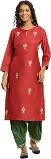 W for Woman Women Rayon Straight Fit Solid Straight Kurta