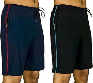 0-DEGREE Men's Regular Fit Shorts with Zip Pocket