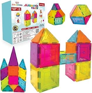 Wembley Magnetic Tiles for Kids Toys for 3 + Year Old Boy | Magnetic Blocks for Kids for 2-5 Years | STEM Learning Educational Magnet Building Blocks Brain for Kid - 10 Pcs