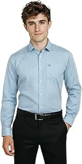 Allen Solly Men's Cotton Casual Shirt | Ditsy Dotted Print | Regular Fit | Soft Breathable Fabric | Smart Casual Wear