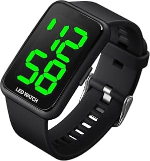 TOOCAT Sport Watch, Fashion LED Digital Watch Outdoor 30M Waterproof Rubber Bands Wristwatch for Men Women Teens Students