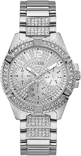 GUESS Round 40mm Silver Dial Analog Women Watch - W1156L1
