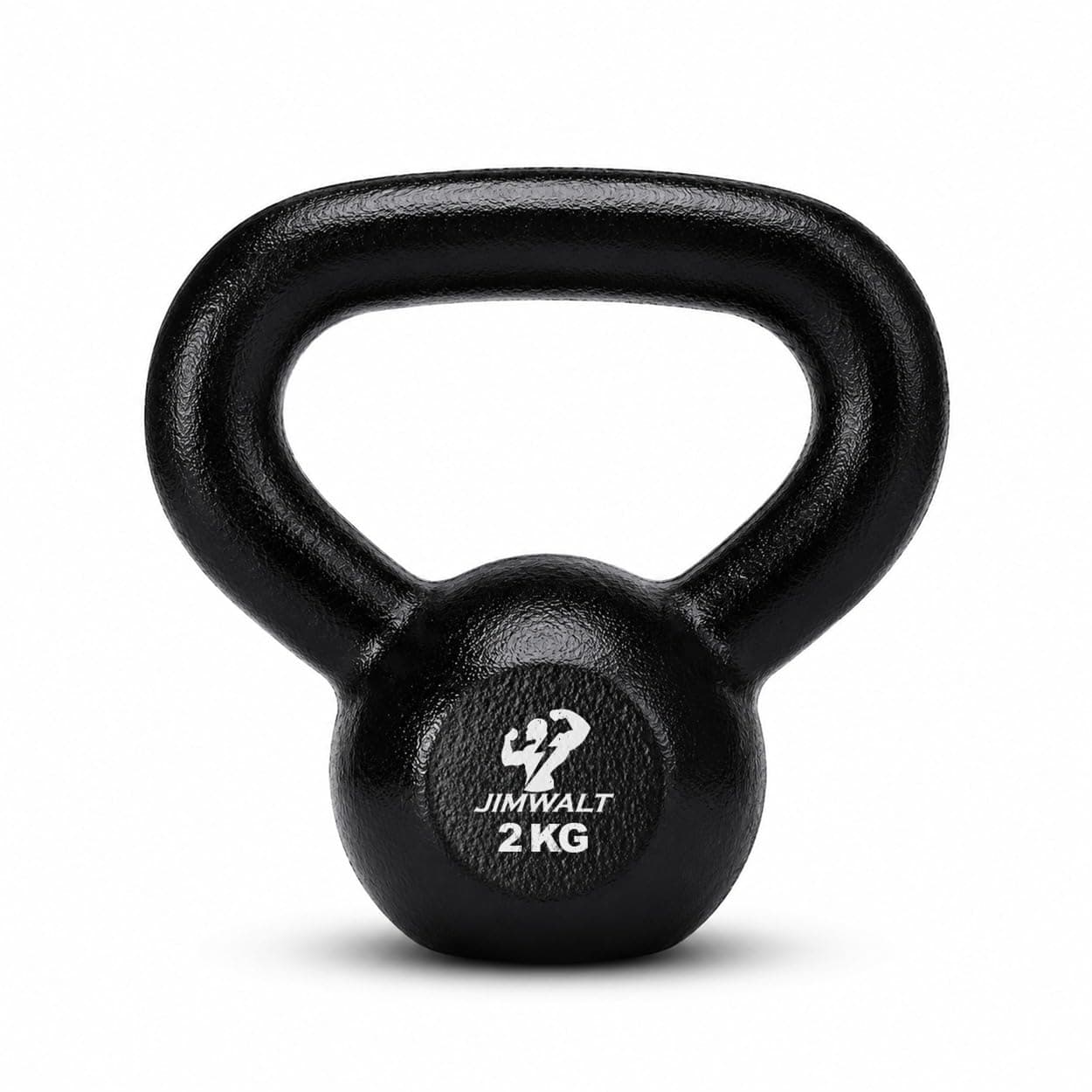 JIMWALT Jimwalt Heavy Duty Enameled Cast Iron Kettlebell | Smooth Non-Slip Grip, Chip-Resistant Coating | Perfect for Strength Training & Home Gym (Enameled Coated 2KG)