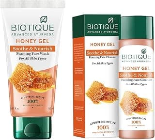 Biotique Bio Honey Gel Refreshing Foaming Face Wash, 150ml & Bio Honey Gel Refreshing Foaming Face Cleanser, 120ml