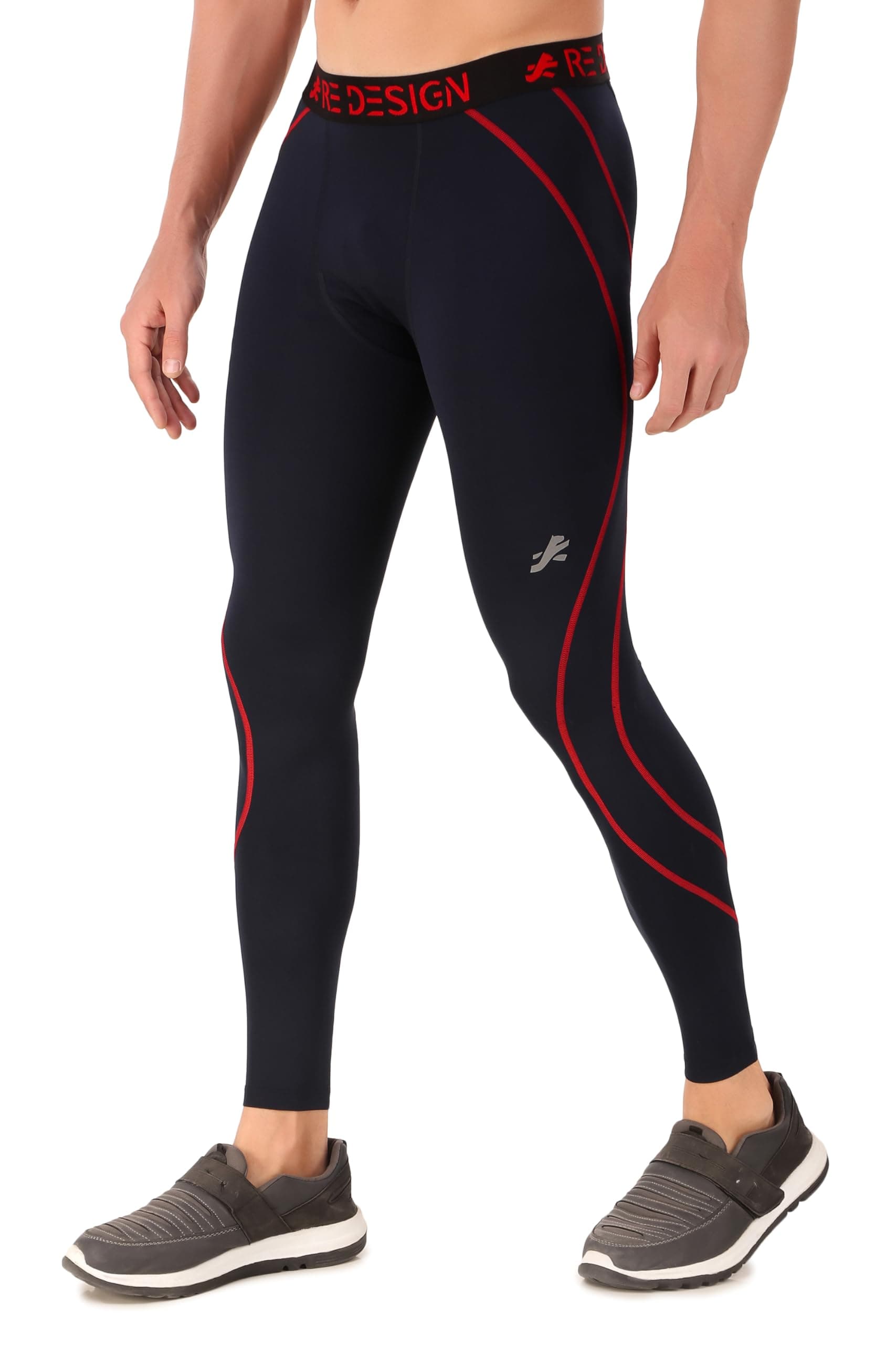 ReDesign Apparels Men's Polyester Compression Pant/Tights/Megging for Gym, Running, Cycling, Yoga & All Sports