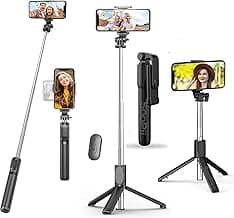 S1 Selfie Stick Tripod Mobile Stand, 28 inch / 70CM Reinforced Tripod for Mobile Phone, Multi-Functional Bluetooth 3in1 Long Selfie Stick for Travel,Vlogging,Compatible with iPhone and All Smartphones