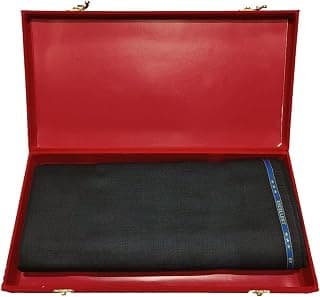 Raymond Fabrics Raymond Blue Premium Self Design 3 Meter Suit Fabric for 2 piece (Coat and Pant)