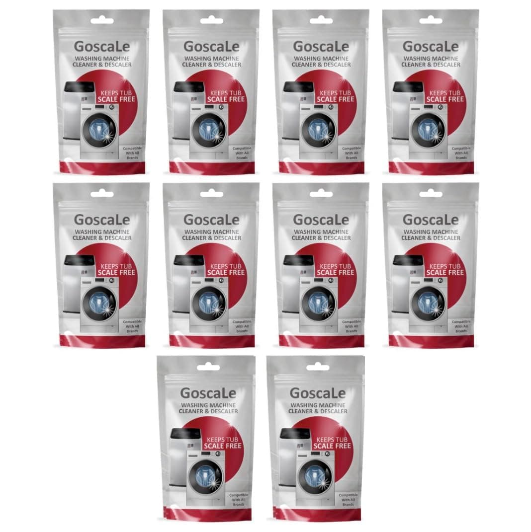 Washing Machine Cleaner Descaling Powder for Front Load and Top Load Washing Machines | Washing Machine Drum Cleaner & Tub Cleaner | Pack of 10 (100 Gm/Pack)