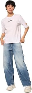 ONLY Women's Regular Fit White T-Shirt
