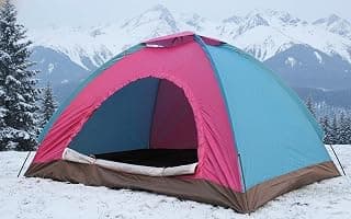 KRISHYAM 4-Person Camping Tent – Includes Carrying Bag – Lightweight Portable Dome Tent for Backpacking, Hiking, or Beach for Indoor & Outdoors (4 Person Tent)