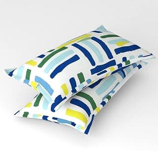 BSB HOME 180 TC Premium Cotton Pillow Covers | Regular Pillow Cases | Set of 2 Pieces Pillow Covers only King Size (Blue, 20 x 30 Inches)