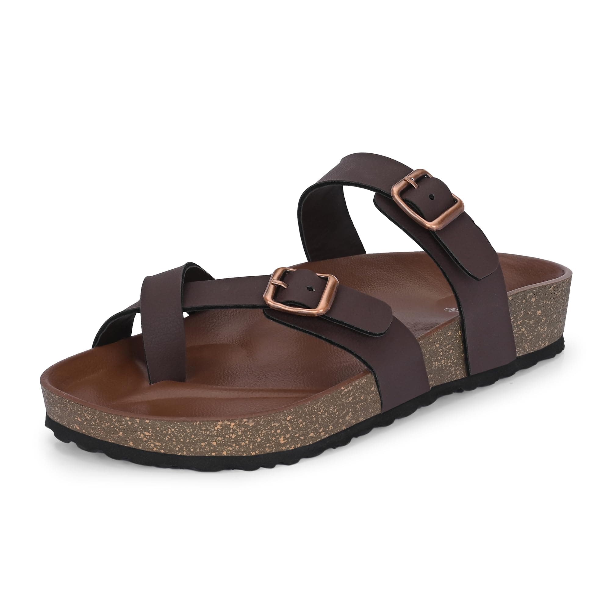 Centrino Sandals for Men | Berkin-Style Slip-On Casual Sandal with Open Toe Design | Comfortable PU Footbed, Arch Support & Lightweight On-Grip Sole for Outdoor Wear (7312)
