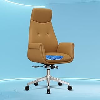 The Sleep Company Aura Executive Office Chair with SmartGRID Seat | Premium High-Back Recliner Chair | 135° Recline | Ergonomic Backrest & Leatherette Finish | Free Installation| Brown