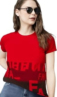 Mack Jonney Women Printed Cotton Rich T Shirt | Round Neck Tshirts|Half Sleeves|Printed-Regular Fit-Mack640809